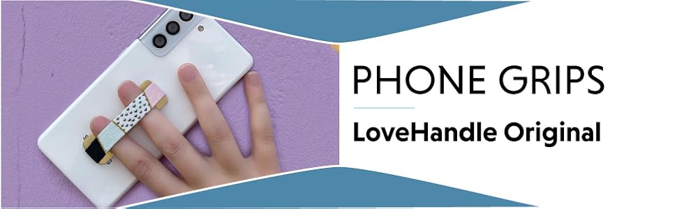 LoveHandle, Original, Slim Design, Pocket, Gift, Universal, Adhesive Adapter, Comfortable Elastic